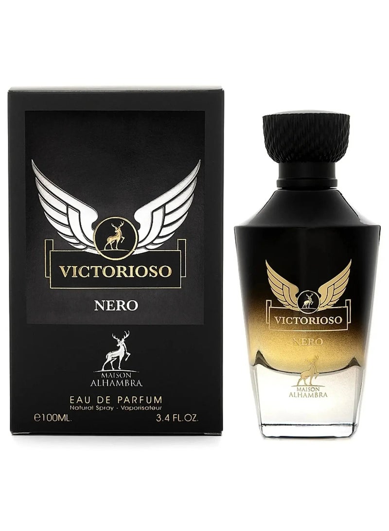 MAISON ALHAMBRA Victorioso Nero Eau De Parfum For Men -100ml (Inspired by Paco Rabanne Invictus Victory ) - Image 1