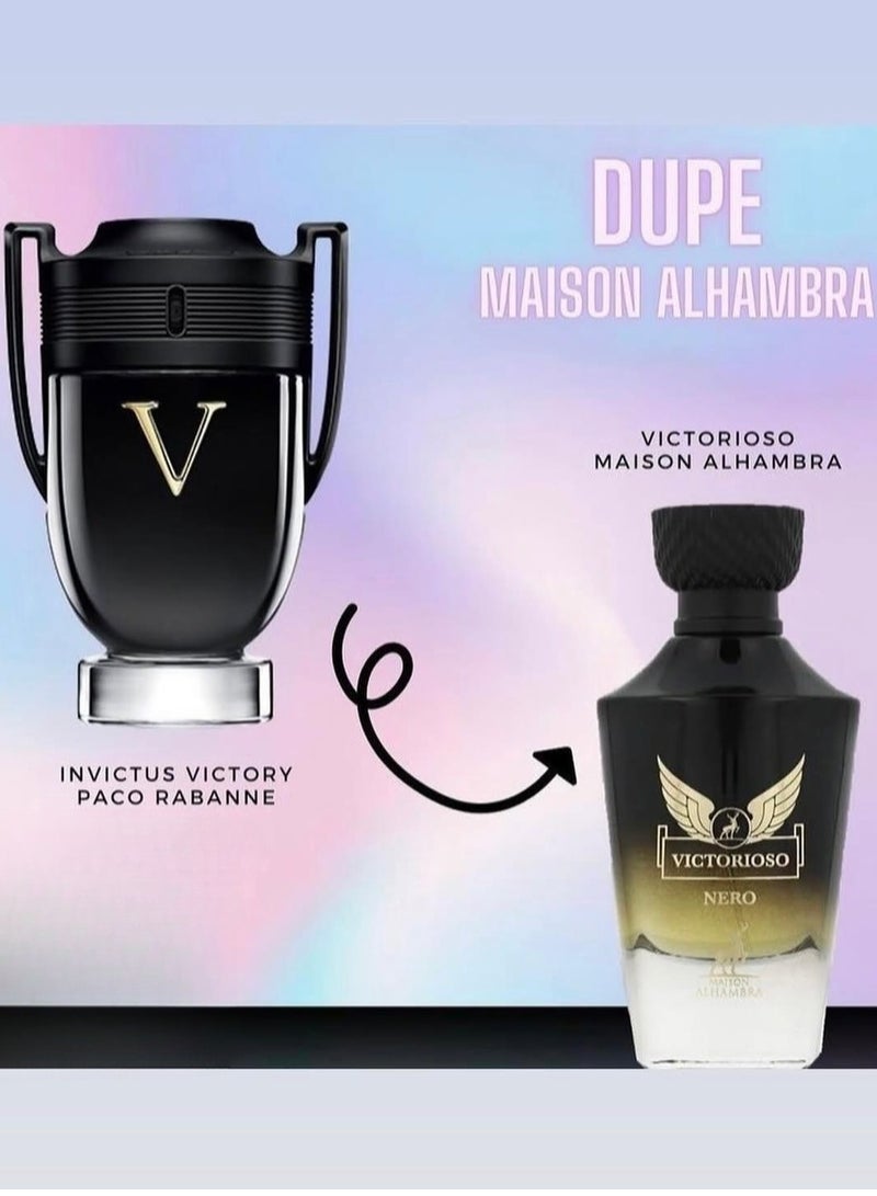 MAISON ALHAMBRA Victorioso Nero Eau De Parfum For Men -100ml (Inspired by Paco Rabanne Invictus Victory ) - Image 2
