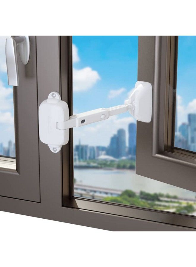 Eudemon 1 Pack Childproof Window Restrictor For Aluminum Wooden Metal Window Frames Baby Safety Window Lock Window Safety Locks For Toddlers & Pets Easy To Install (White) - Image 1