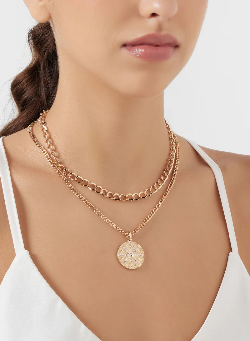 ELLA Layered Evil Eye Necklace
