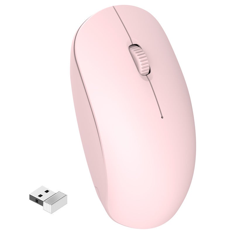 2.4G Wireless Silent Bluetooth Mouse for Office Pink/color box 
