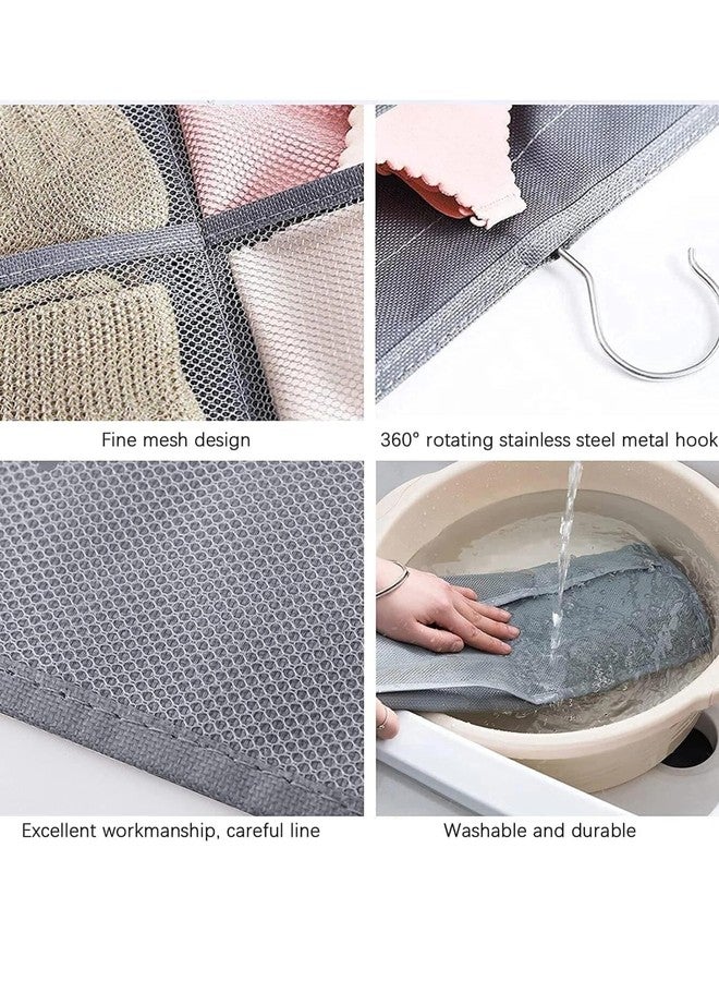SYSTEMIZE Non Woven Hanging Jewelry Organizer for Storing Stocking, Bra, Socks, Travel Accessories (Pack Of 1) (Grey) - Image 3