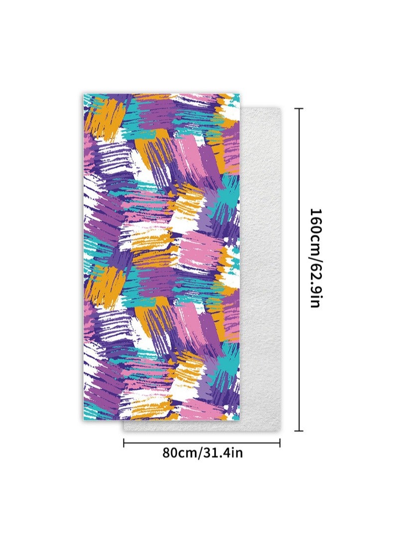 Microfiber Beach Towel Thin Quick Dry Super Absorbent Oversized Lightweight Sand Free Towels for Travel Sports Pool Swim Bath Yoga Women Men 80x160cm - Image 4