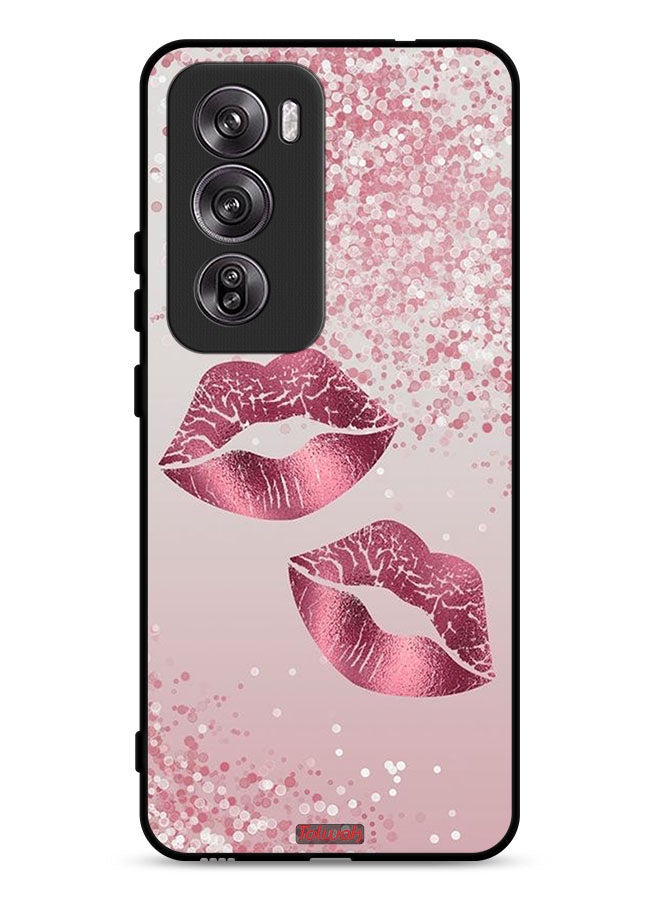 Tolwak Oppo Reno12 Pro 5G Protective Case Cover Glitter Lips - Image 1