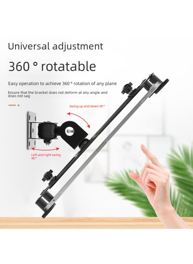 Aluminum Alloy Adjustable Joint Rocker Arm Hover Wall Mount Bracket Tablet PC Bracket Wall Plate Bracket-Color:Aluminum Alloy Chuck Short Arm Joint Wall Hanging  - Image 2