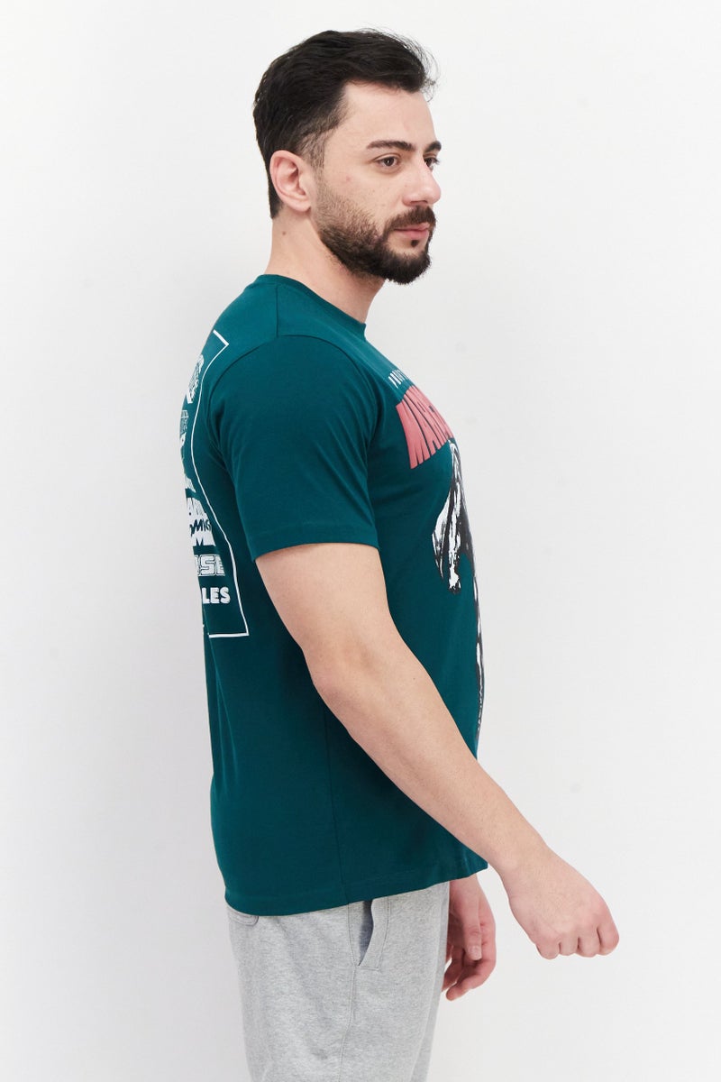 MARVEL Men Crew Neck Short Sleeve Graphic Print T-Shirt, Green - Image 2