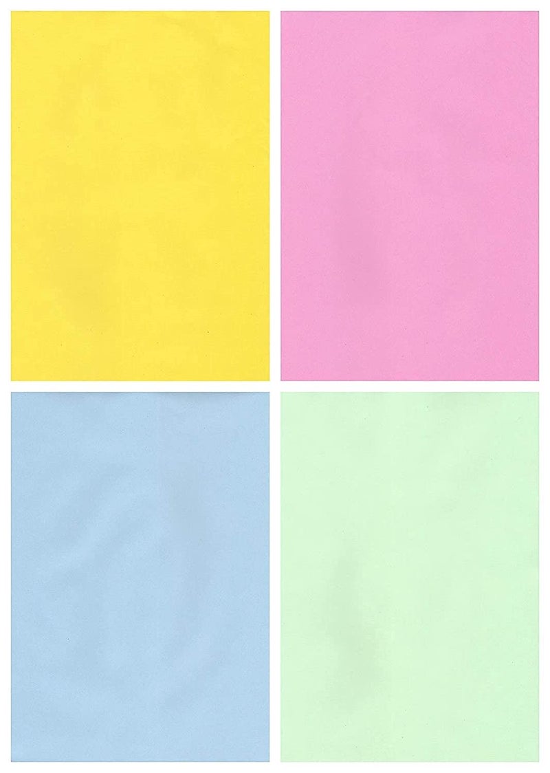 Ci - Copier Paper Sheet Paper For Copy & Multipurpose Paper 75 Gsm, A4, 100 Sheets - Each Color 25 Sheets | Sheet For Project / Assignment (Mix (4 Color)) | Pink, Blue, Yellow And Green Color - Image 2
