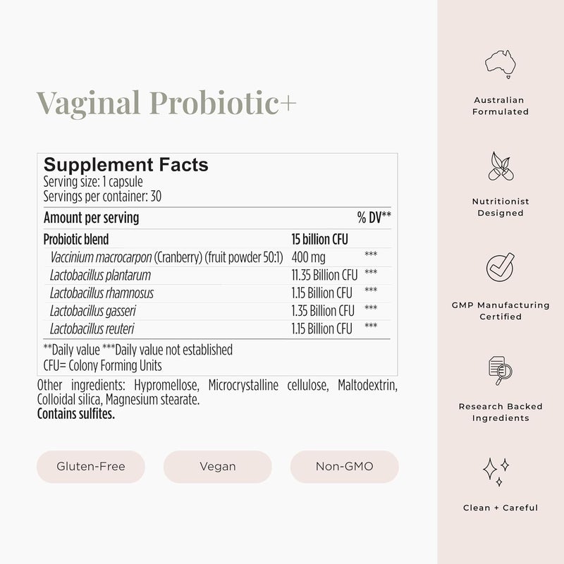 JSHealth مكمل بروبيوتيك مهبلي من JSHealth لدعم صحة المسالك البولية والمهبلية علاج عدوى الخميرة المستقر على الرف للنساء 30 كبسولة - Image 5