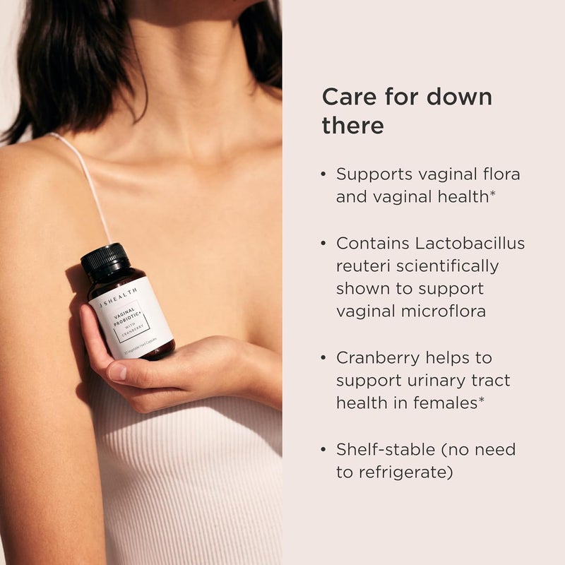 JSHealth مكمل بروبيوتيك مهبلي من JSHealth لدعم صحة المسالك البولية والمهبلية علاج عدوى الخميرة المستقر على الرف للنساء 30 كبسولة - Image 3