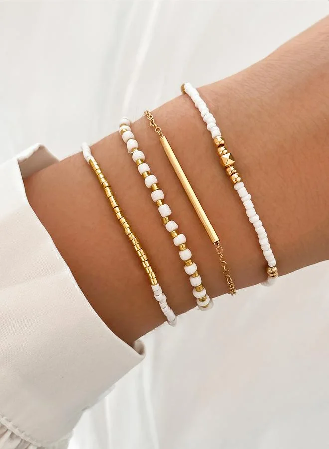 Take Two Take Two Set of 4 - Assorted Beaded Bracelets