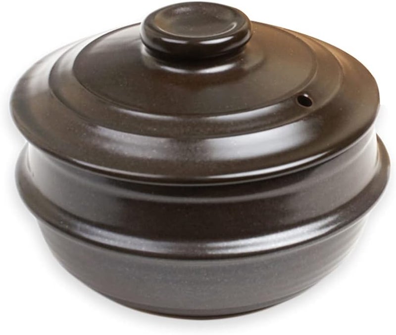 Crazy Korean Cooking Dolsot Korean Stone Bowl with Lid No Trivet Size 4 - Image 1