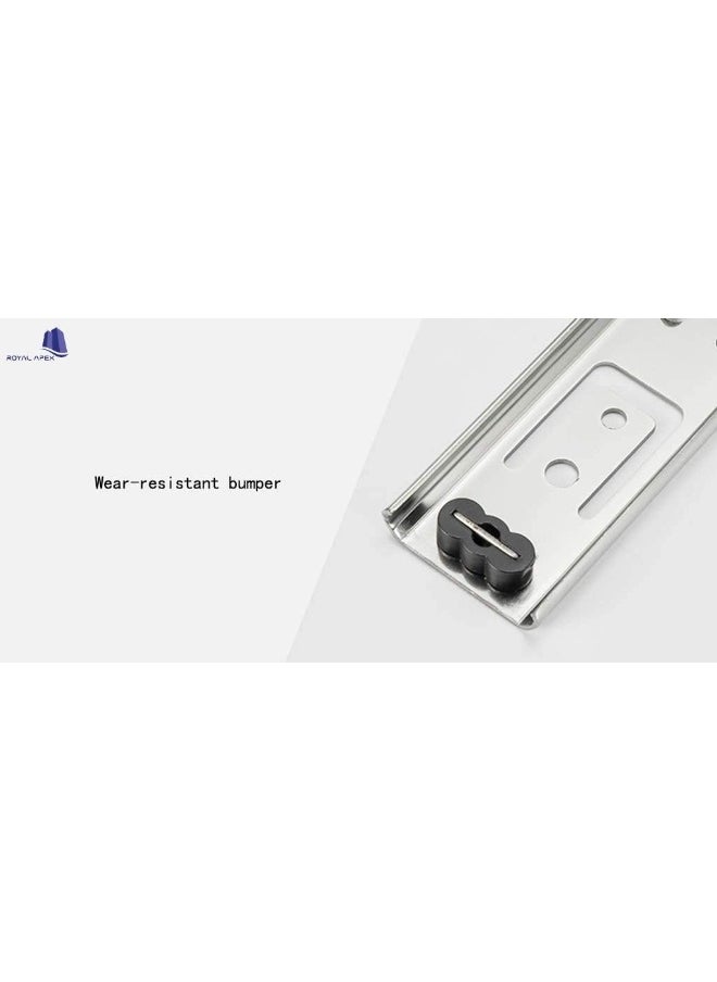 Royal Apex Royal Apex Steel Ball Bearing Drawer Runner Cabinet Rail For Computer Table Clothing Cabinets (10 inch)  - Image 2