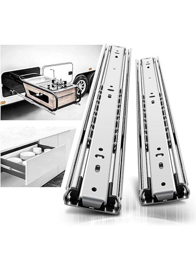 Royal Apex Royal Apex Steel Ball Bearing Drawer Runner Cabinet Rail For Computer Table Clothing Cabinets (10 inch)  - Image 1