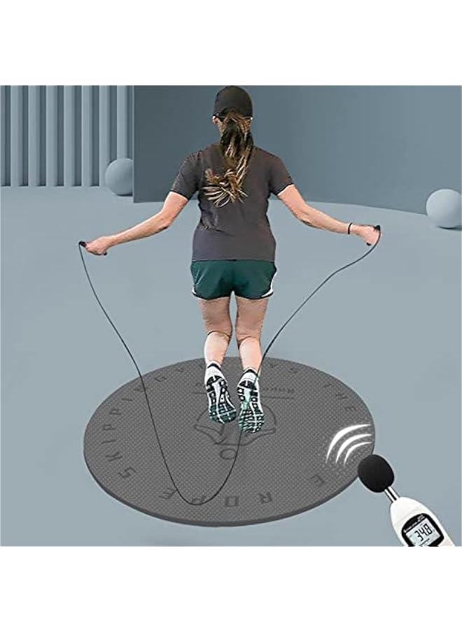 Generic - Round Jump Rope Mat Fitness Exercise Mat,Workout Mats For Home Gym Flooring,Jumping Rope Mat,Rope Skipping Mat Non-Slip For Joints Protection,Adds Jump Ropes Longevity Portable Workout Exercise Mat - Image 1