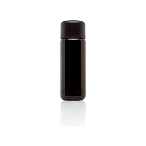 Infinity Jars Black Ultraviolet Glass Slow Pour Screw-Top Bottle 50 ML(1.7 fl oz) Airtight Refillable Container with Neck Finish for Massage Oil, Shampoo, Lotion, Hot sauce - Airtight black Cap - Image 1