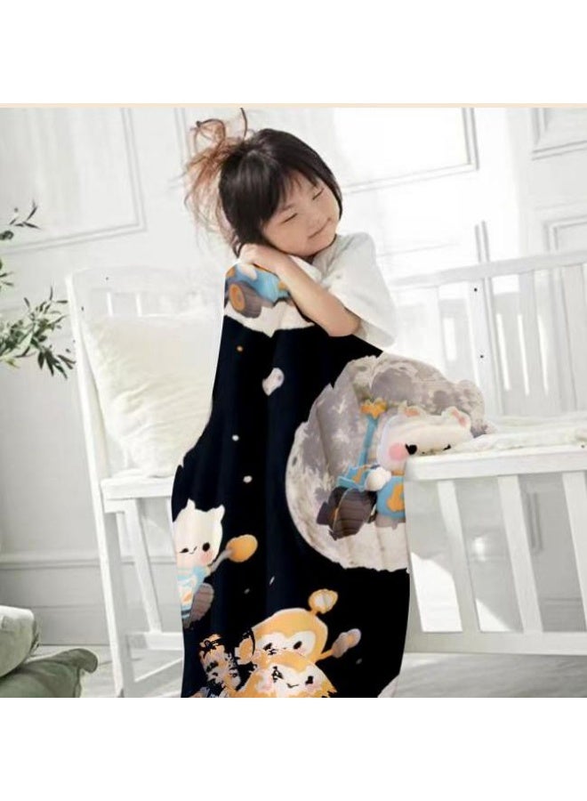 general Flannel thin blanket (warm and comfortable, suitable for sleep, gaming, dust removal and sandproof) 150cm*200cm - 481 - Image 1