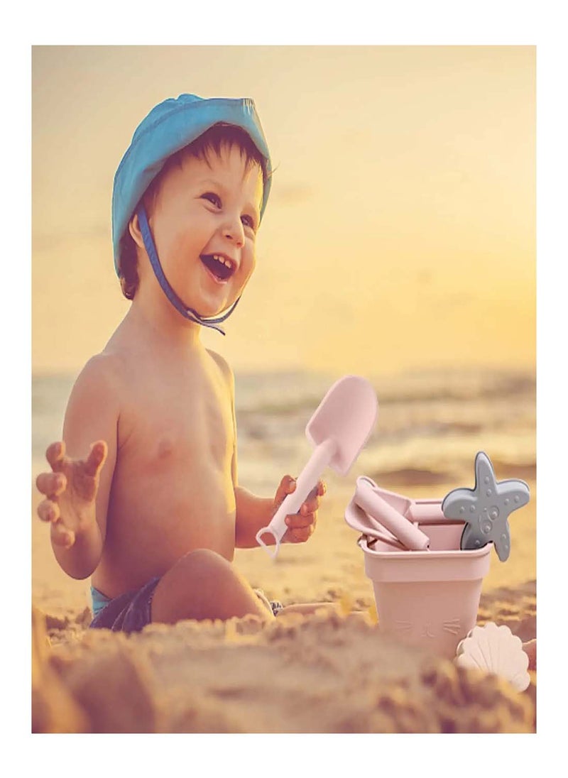 Generic - Silicone Beach Sand Toy Set for Kids, 6-Piece Sandbox Accessories with Collapsible Buckets, Shovel, and Animal Molds - Perfect for Outdoor Play and Bath Time Fun - Image 1