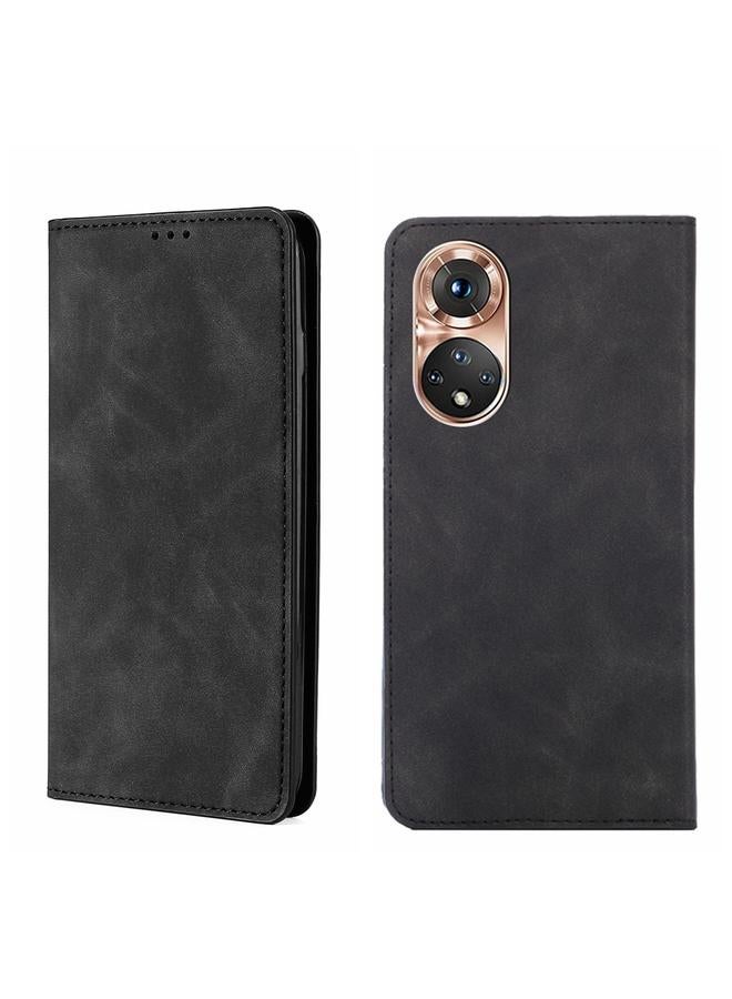 زبون جراب هاتف Honor 50 من الجلد مع غطاء مغناطيسي أفقي قابل للطي - Image 1