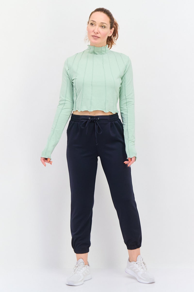 Reebok ملابس رياضية نسائية مناسبة بشعار مطرز قمة خارجية، أخضر حكيم - Image 4