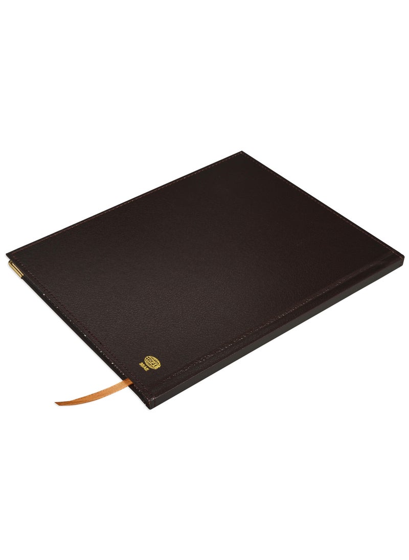 FIS FIS 2025 Executive Diary  Arabic/English/French Vinyl Padded Sewn Cover (1-Week at a Glance) Chocolate - FSDI35AE25CH  - Image 5