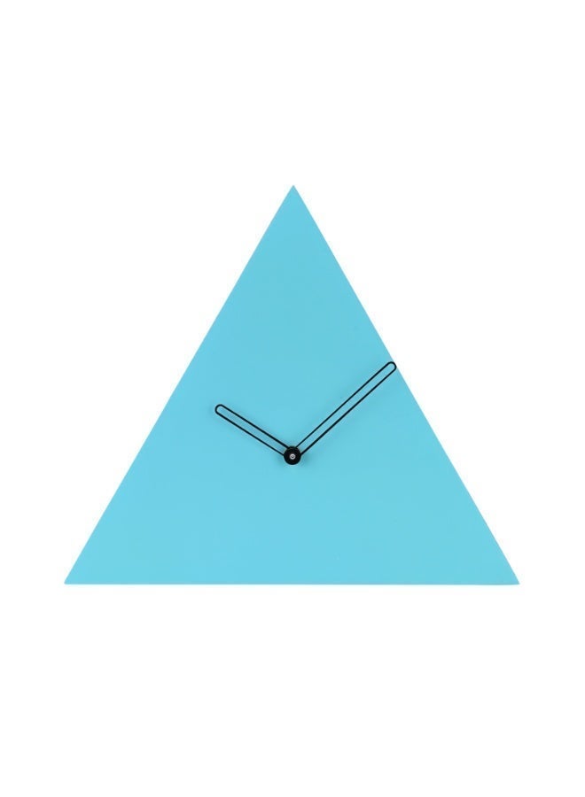 Peachy Loops Triangle Clock - Turquoise Blue - Image 1