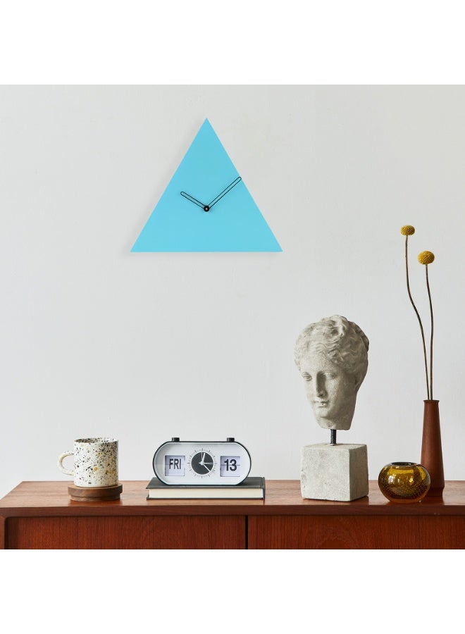 Peachy Loops Triangle Clock - Turquoise Blue - Image 1