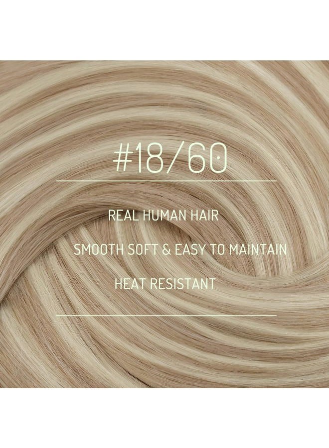 RUNATURE Remy Hair Extensions Clip ins Blonde 14 inch 95g #18P60 - Image 2