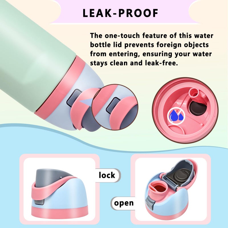 NTIERA Replacement Lid for Owala Freesip,Compatible with Owala Freesip Water Bottle 16oz 24oz 32oz 40oz,Premium Replacement Accessories for Owala Cap,LeakProof,BPA-Free(Bubblegum Sky) - Image 5