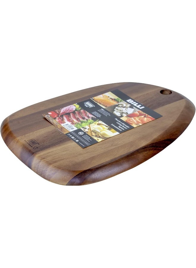 BILLI - Billi Pebble Shaped Acacia Cutting Board, Serving 38x28 cm (Natural Acacia) Made in Thailand - Image 1