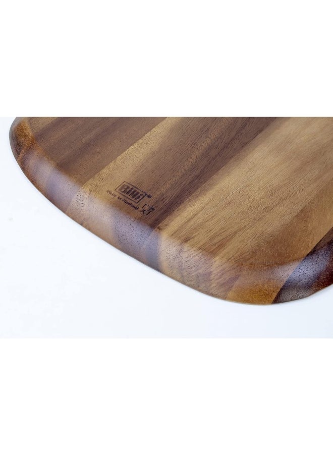 BILLI - Billi Pebble Shaped Acacia Cutting Board, Serving 38x28 cm (Natural Acacia) Made in Thailand - Image 1