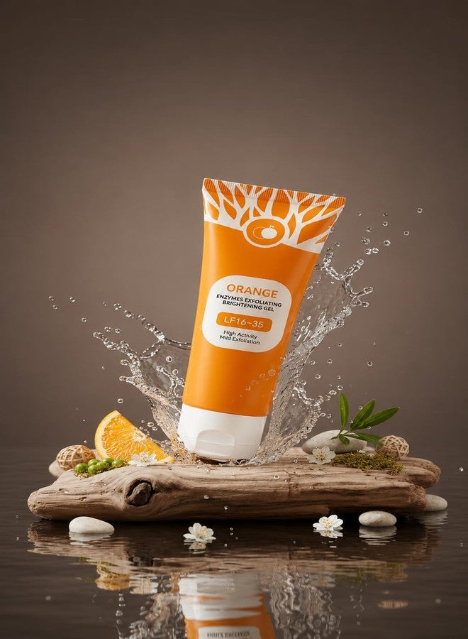 Avaiya Orange Enzymes Exfoliating Gel for Face & Body | Deep Cleansing Moisturizing Facial Exfoliator | Dead Skin Remover | Brightening & Pore Cleansing Scrub for All Skin Types (100g) - Image 1