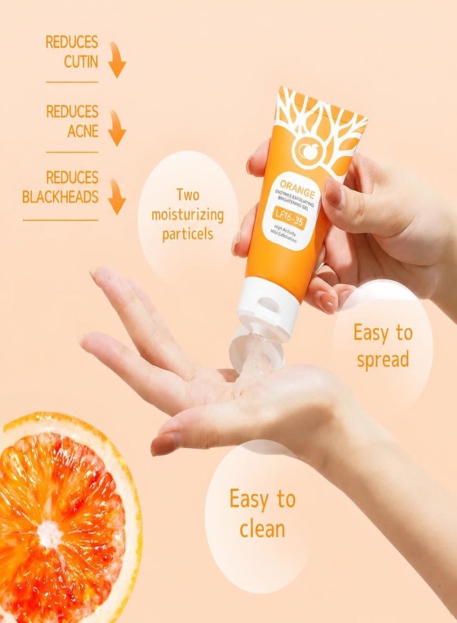 Avaiya Orange Enzymes Exfoliating Gel for Face & Body | Deep Cleansing Moisturizing Facial Exfoliator | Dead Skin Remover | Brightening & Pore Cleansing Scrub for All Skin Types (100g) - Image 2