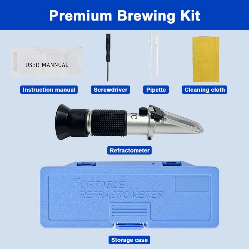 Professional Brix Refractometer Sugar Meter With ATC And Auto Leveling For Honey Maple Syrup Brewing Winemaking Distilling Labs Sugar Content 0-90% - Image 2