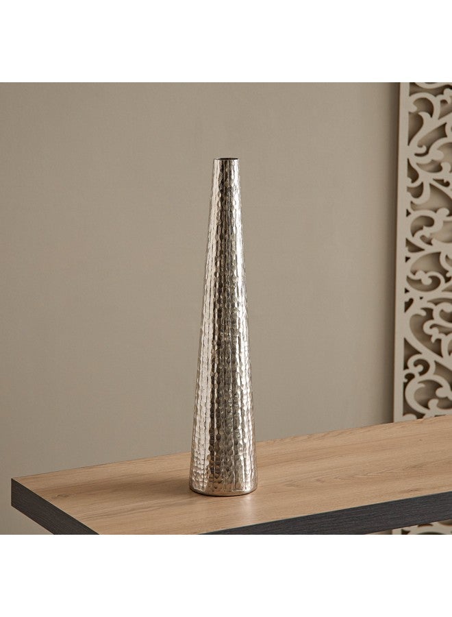 Home Box Ausie Aluminium Sparkle Ribbed Tall Vase 10.5 x 10.5 x 51.5 cm - Image 2