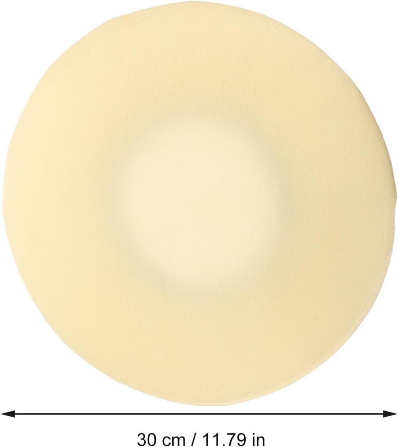 Stool Cover 30cm Diameter Beige Fabric Bar Stool Seat Protector Elastic Stretch Chair Cover for Home Dining Room Kitchen Slipcover - Image 2