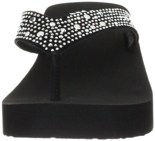Yellow Box womens Africa Wedge Flip Flop, Black, 7.5 US - Image 5
