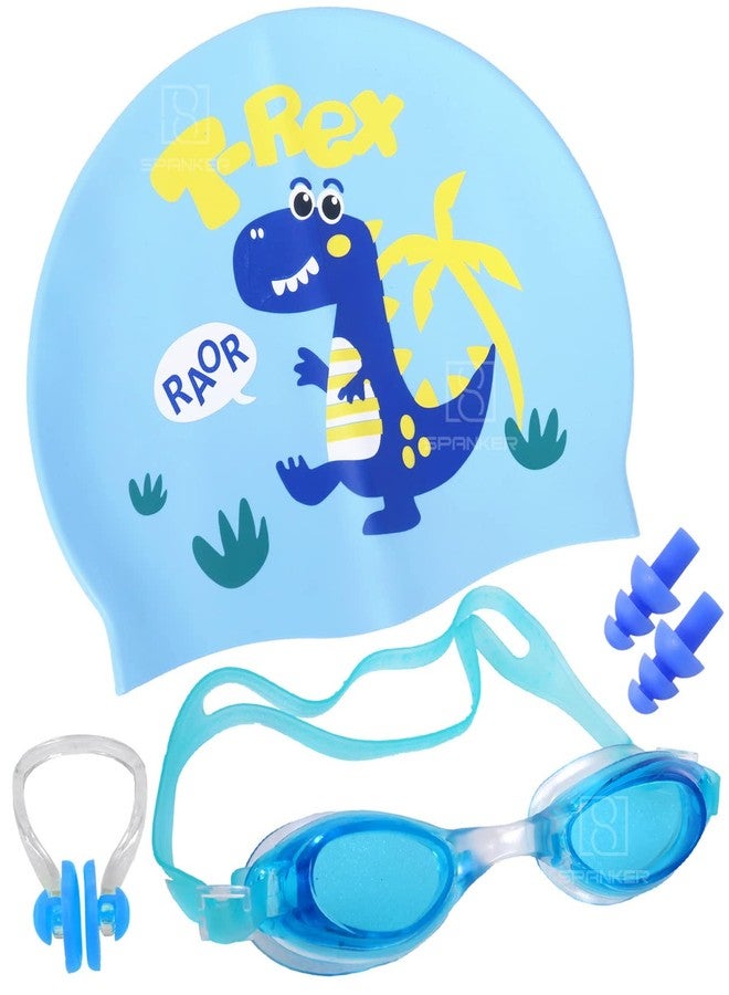 Spanker Swim combo set for kids - 1 Swim Geogles, 1 Swim Cap, 1 Ear and Nose plug set SSTP
