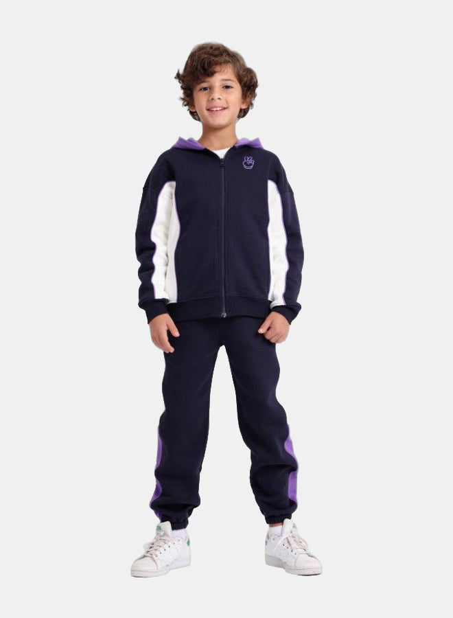 playmore Kids Unisex Teens Cotton Sweatpants - Navy - Image 2