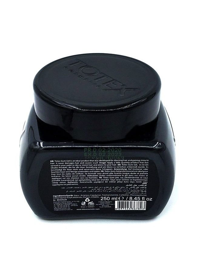Totex - Hair Styling Gum Gel Gummy New Formula Ultra Strong Edge Control Red Hair Gel (Big Gel 250ml) - Image 1