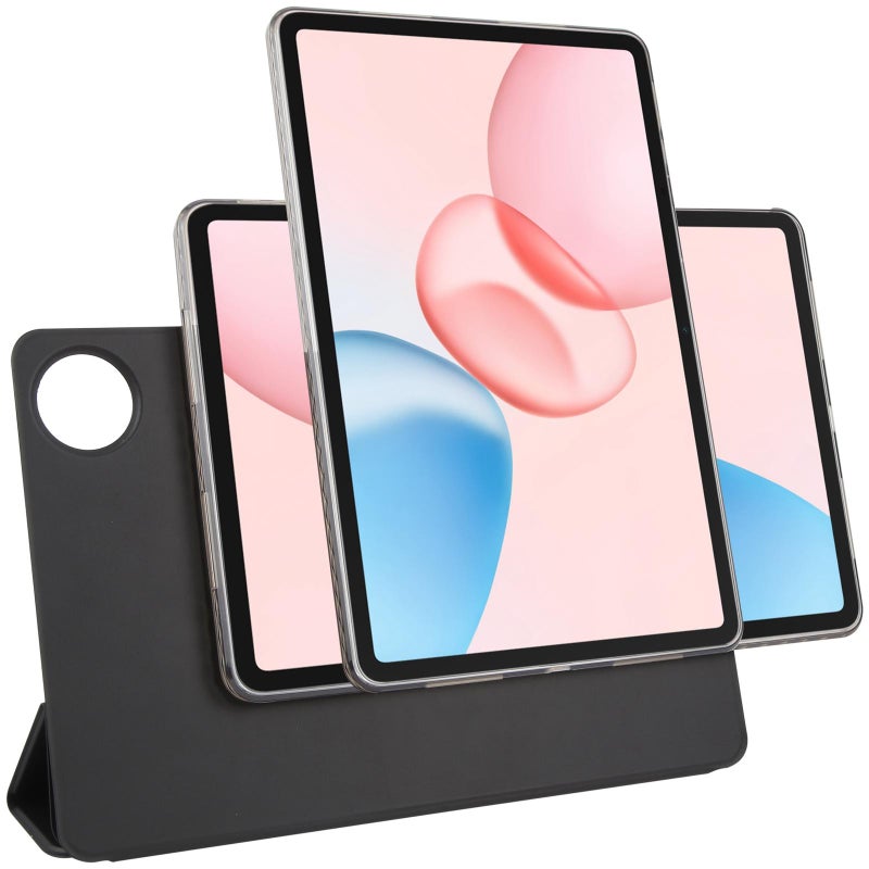 erorex For Honor Pad 10 12.1 Trifold Magnetic Split Acrylic Leather Tablet Case(Black) - Image 1