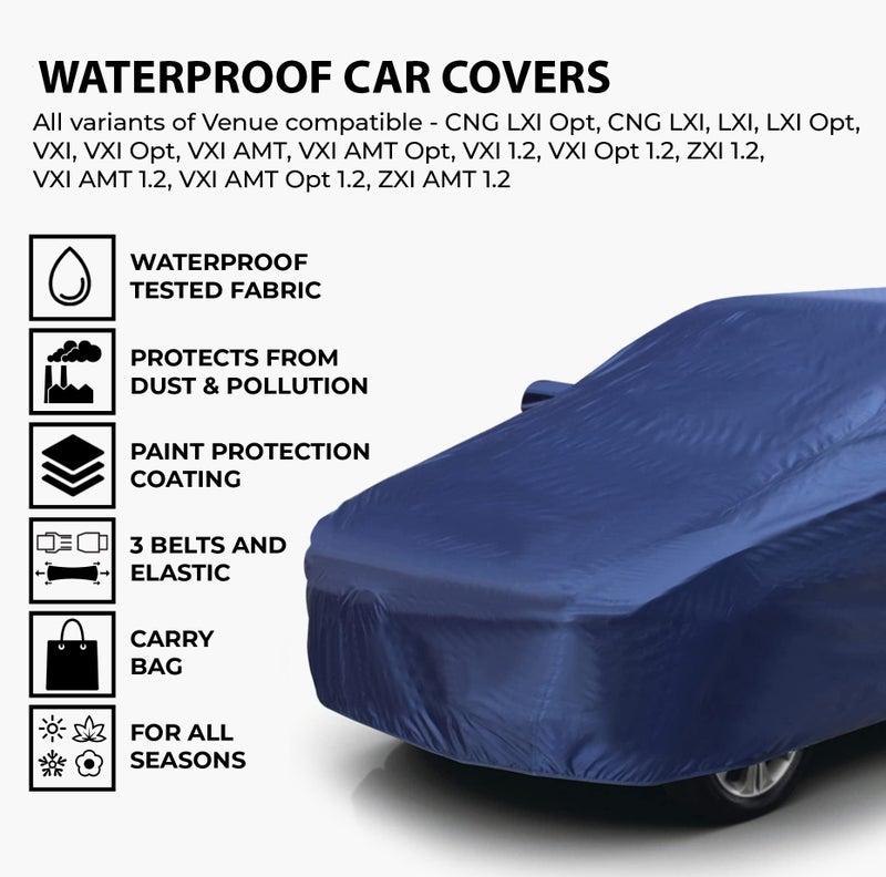 AutoGuys Car Cover Waterproof TF-I for Maruti WagonR [Year 2019 Onwards] - WagonR Car Cover Dust & UV Protection Car Body Cover with Mirror Pocket Soft Cotton Lining - Image 2