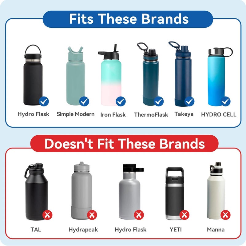 Prurex Spout Lid for Hydro Flask 12 16 18 22 32 40 64oz Wide Mouth Water Bottle,Replacement Lid for Hydroflask,Thermoflas,Iron Flask Wide Mouth Bottles (Black, 2 Pack) - Image 4