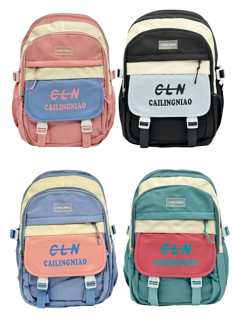 QSHOP - Premium School Backpack Daily Use Laptop Backpack Waterproof Backpack with Plush Pendant Accessories for Teenagers Students Women (42 * 30 * 16cm) - Image 1