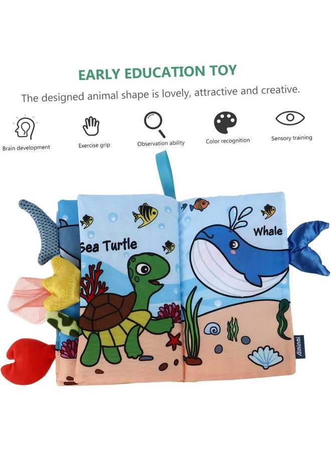 BeFunky Infant Polyester Baby Fabric Book - Months 0-12, Soft 3D Sensory Book with Crinkle Pages, Montessori Learning Toy for Boys & Girls (Ocean), Multicolor - Image 5