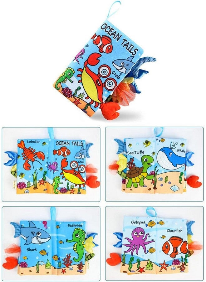 BeFunky Infant Polyester Baby Fabric Book - Months 0-12, Soft 3D Sensory Book with Crinkle Pages, Montessori Learning Toy for Boys & Girls (Ocean), Multicolor - Image 4