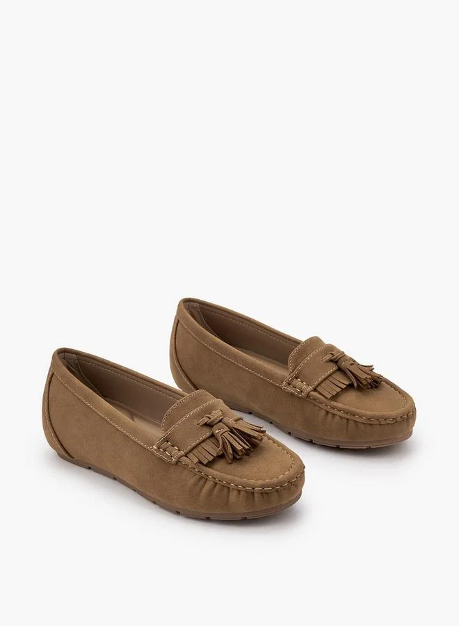 لو كونفورت Women Suede Tassel Detail Loafers