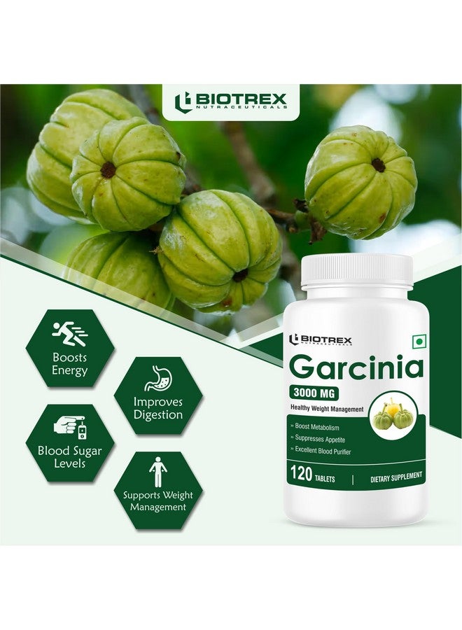 Biotrex Nutraceuticals Garcinia Cambogia 3000mg 60% HCA With 6mg Piperine, Supports Metabolism & Enery Levels, Healthy Weight Management - 120 Tablets - Image 5
