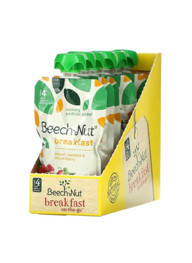 Beech-Nut - Breakfast 12 Months Yogurt Banana And Mixed Berry 12 Pouches 3.5 oz 99 g Each - Image 1