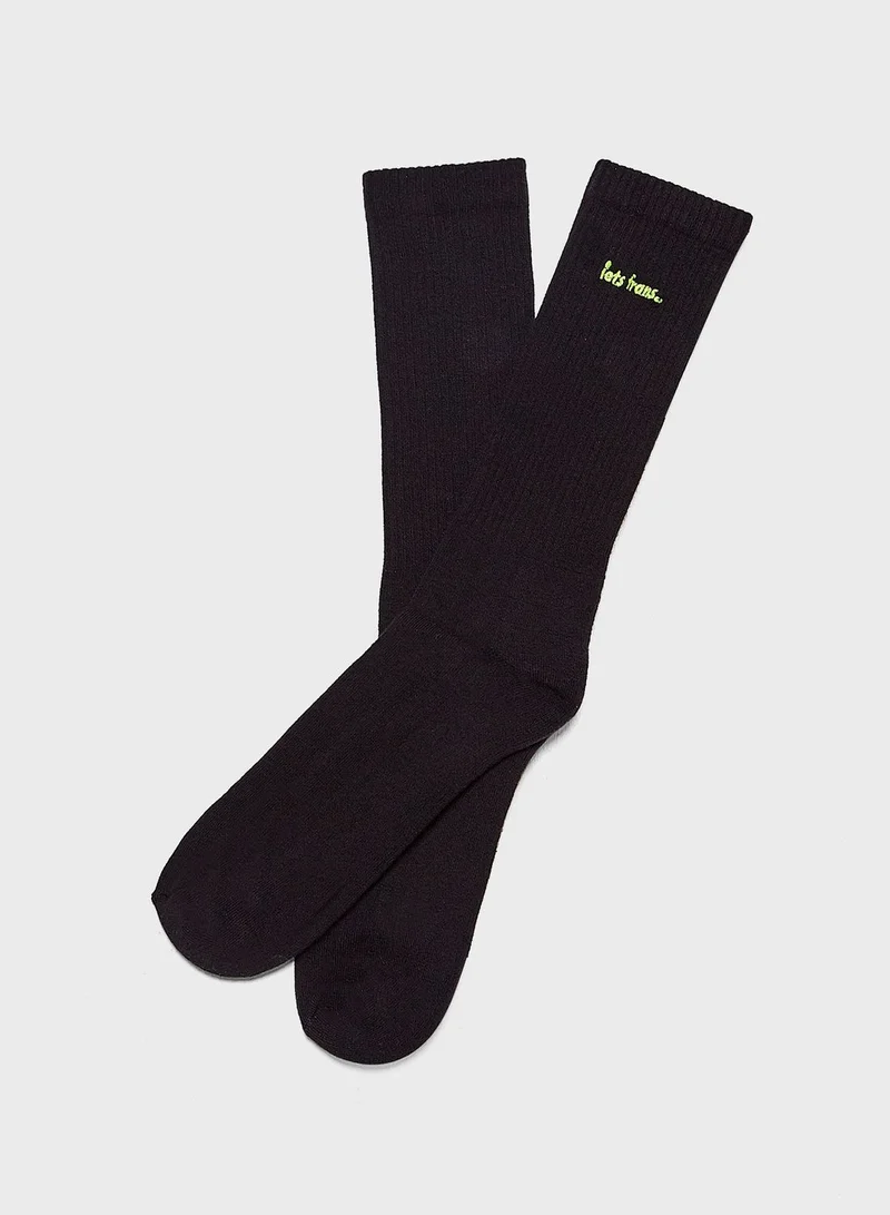 URBAN OUTFITTERS Lets Frans Crew Socks