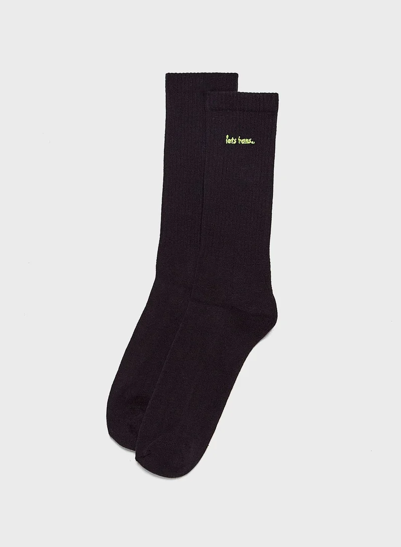 URBAN OUTFITTERS Lets Frans Crew Socks